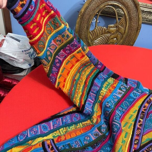 Vintage COOGI Wool Knitted Cosby Cardigan Sweater Size S Made In Australia RARE - Picture 6 of 13